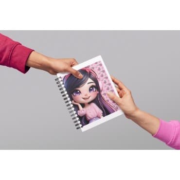 Caderno A5 pautado - Coleção Frutinhas
