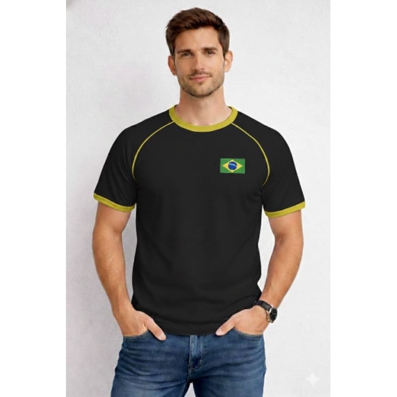 camisa do Brasil 100%algodao modelo unissex