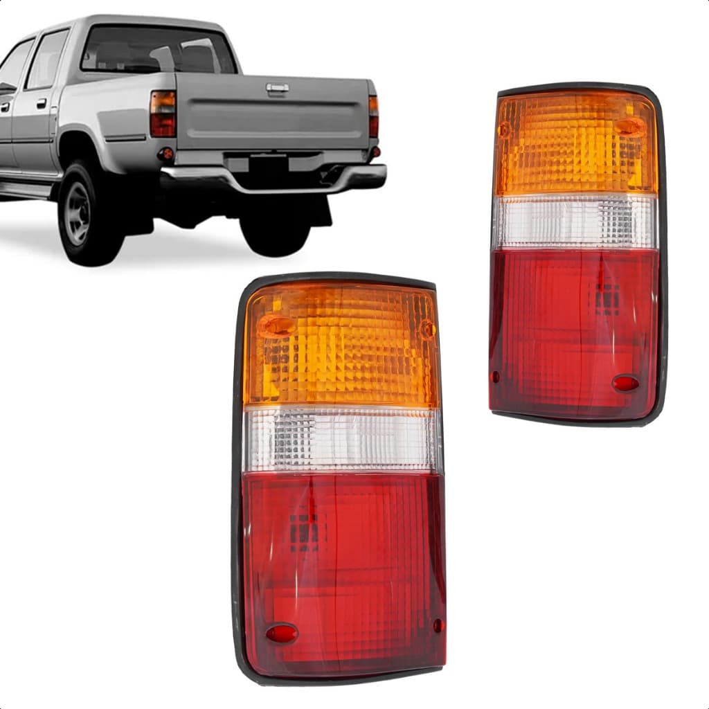 Par Lanterna Traseira Hilux Srv 2002 2003 2004 Tricolor Tyc
