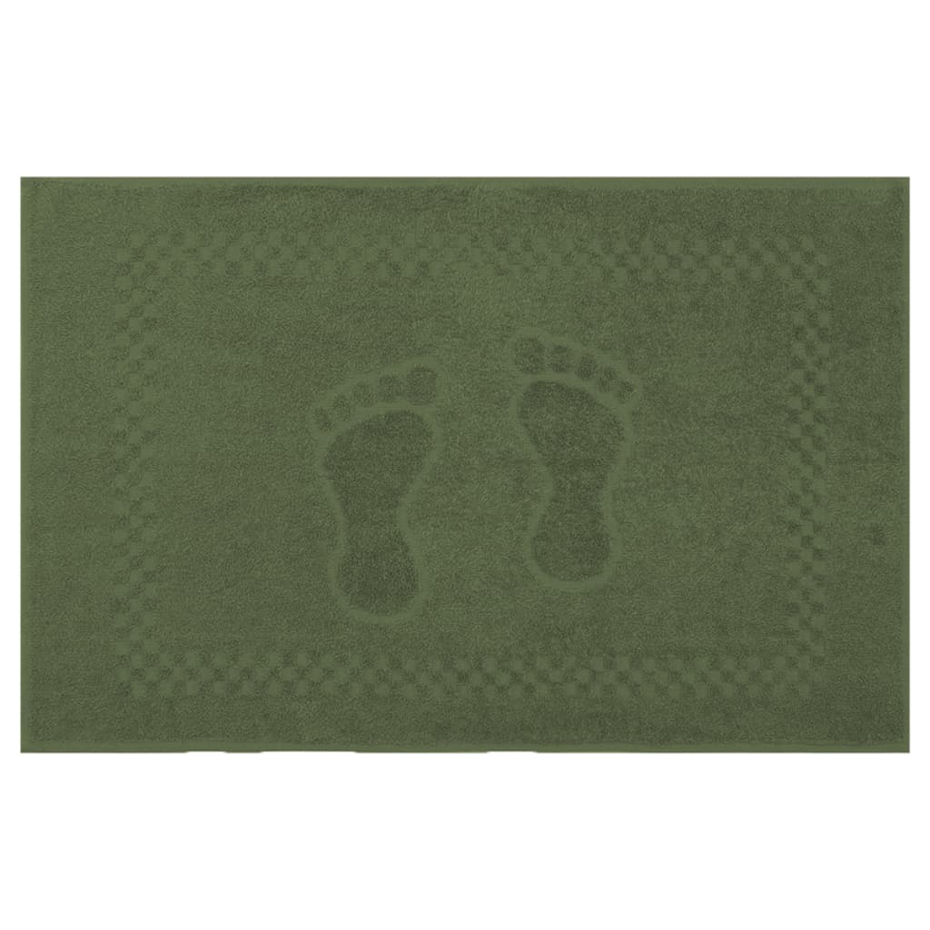 Toalha Piso Pezinho Verde Bandeira 45x68cm 100% Algodão Felpa Macia Jacquard Piso Premium