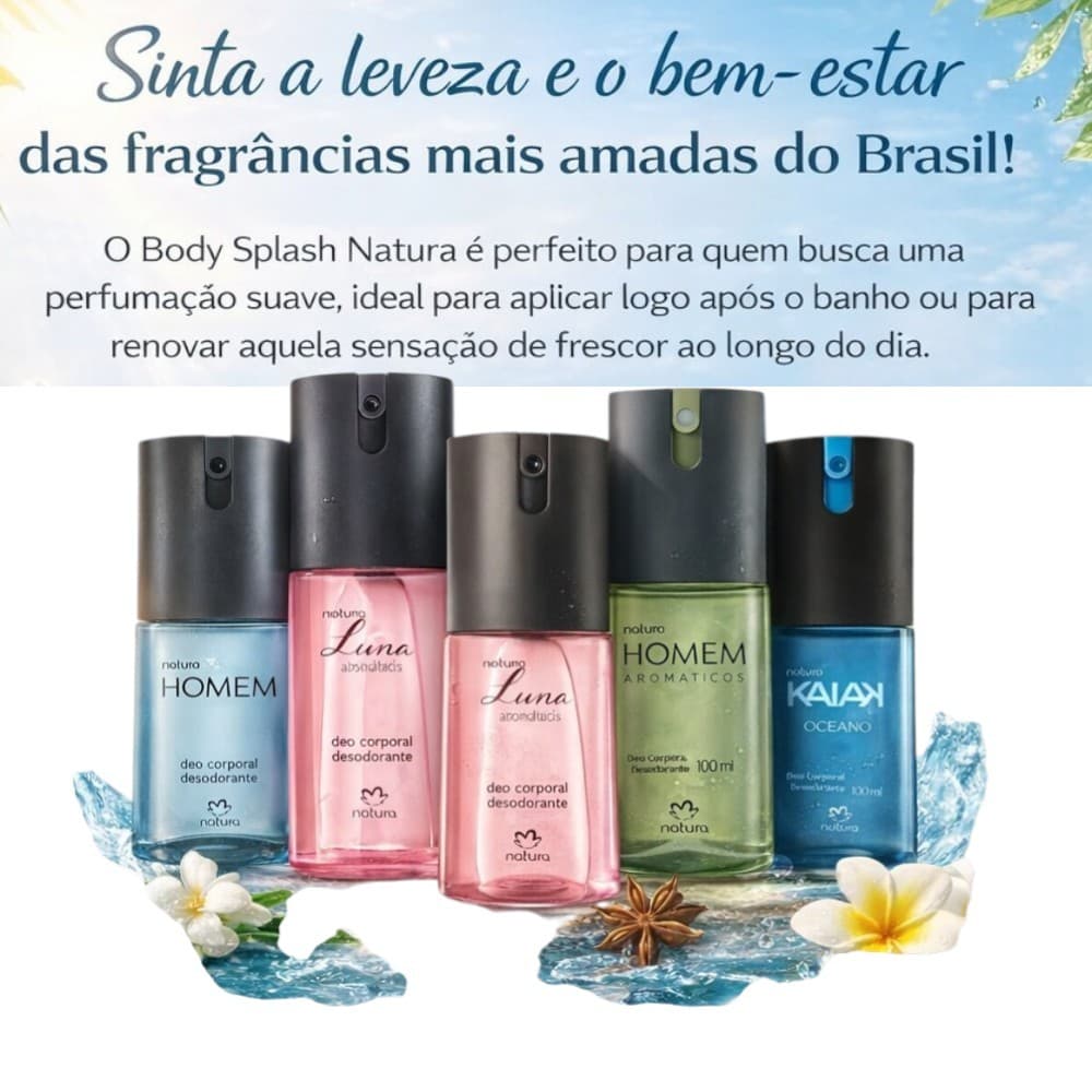 Body Splash Natura Várias Fragrâncias Feminino e Masculino Original Pronta Entrega
