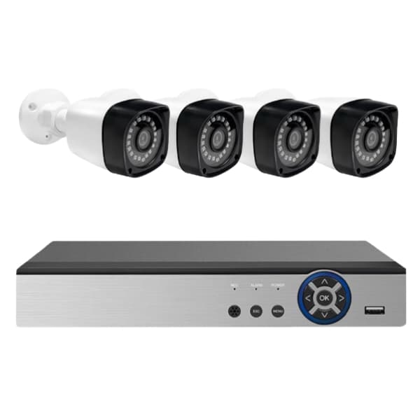Kit Camera de Segurança DVR 2MP x4 PAL/NTSC / H.265 DVR