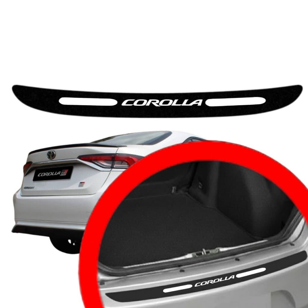 SOLEIRA PROTEÇAO PORTA MALA COROLLA UNIVERSAL VINIL PARA CARRO AUTOMOTIVO PERSONALIZADA VARIAS CORES