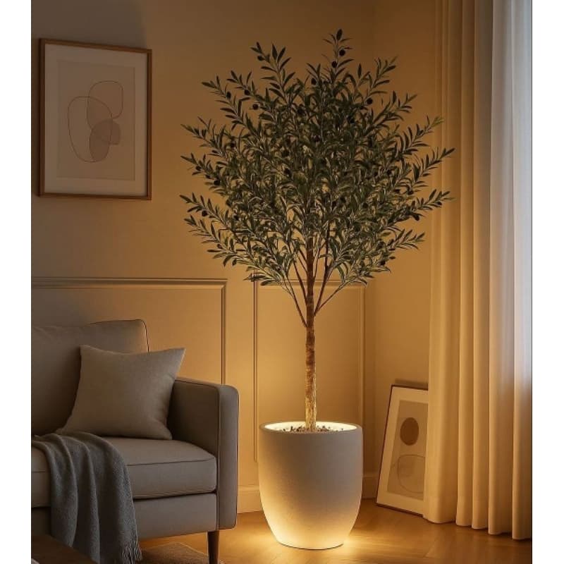 planta oliveira artificial 1.30mt caule natural e folhas artificiais o vaso não acompanha o produto