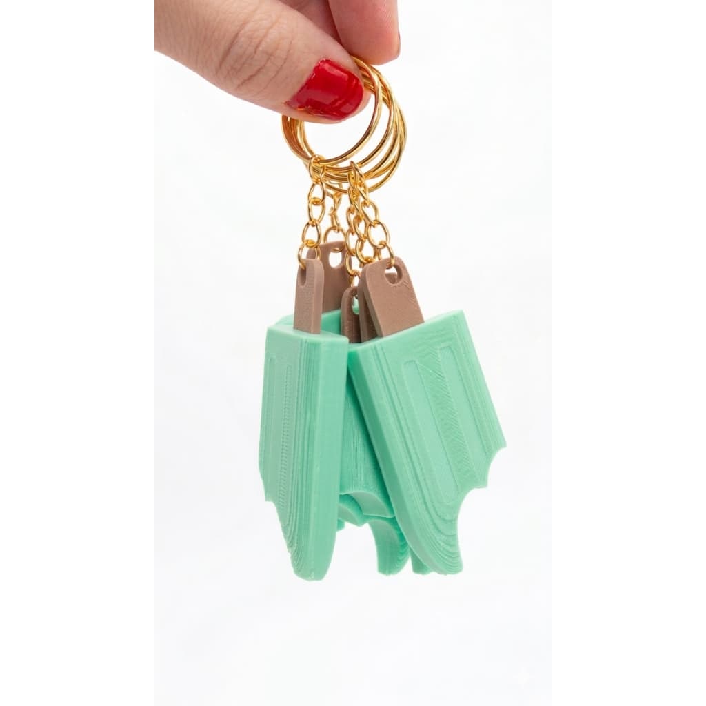 Chaveiro picole mordido criativo fofo para bolsa mochila chaves