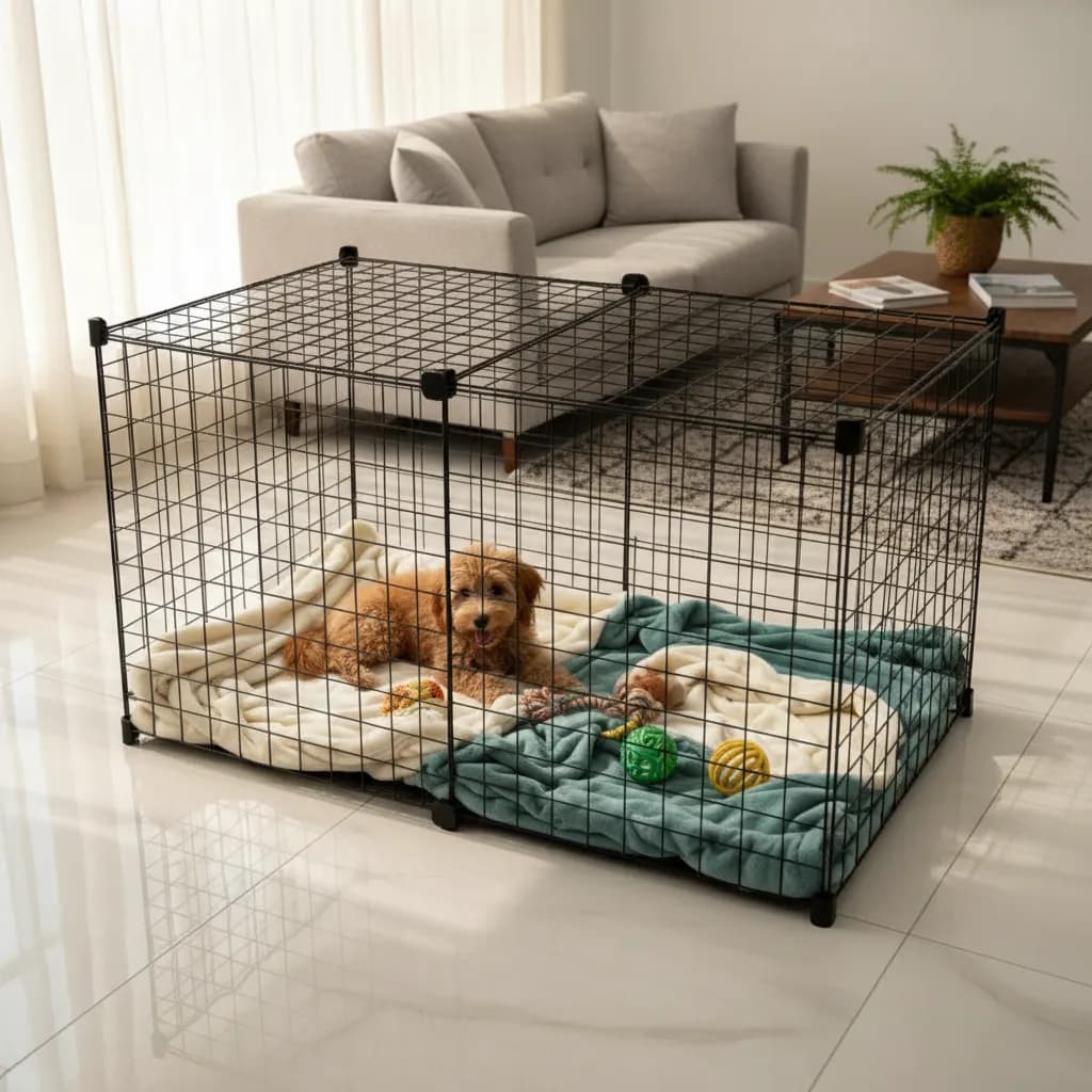 Cercado para Cães e Gatos 8 telas 60x60 em ferro