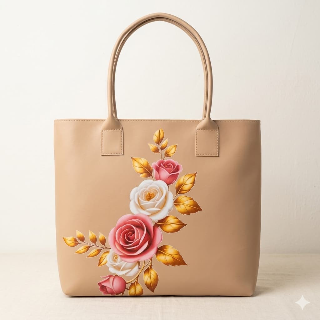 Bolsa Grande Feminina Estampa Flor Praia Passeio Casual Trabalho Faculdade