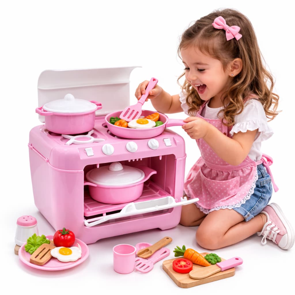 Fogão Infantil Le Chef Brincar Casinha Cozinha Com Panelinha e Frigideira inclusa