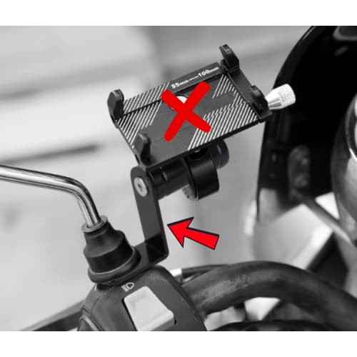 Suporte Barra Extensor de Guidão Para Motos – Fixação no Retrovisor