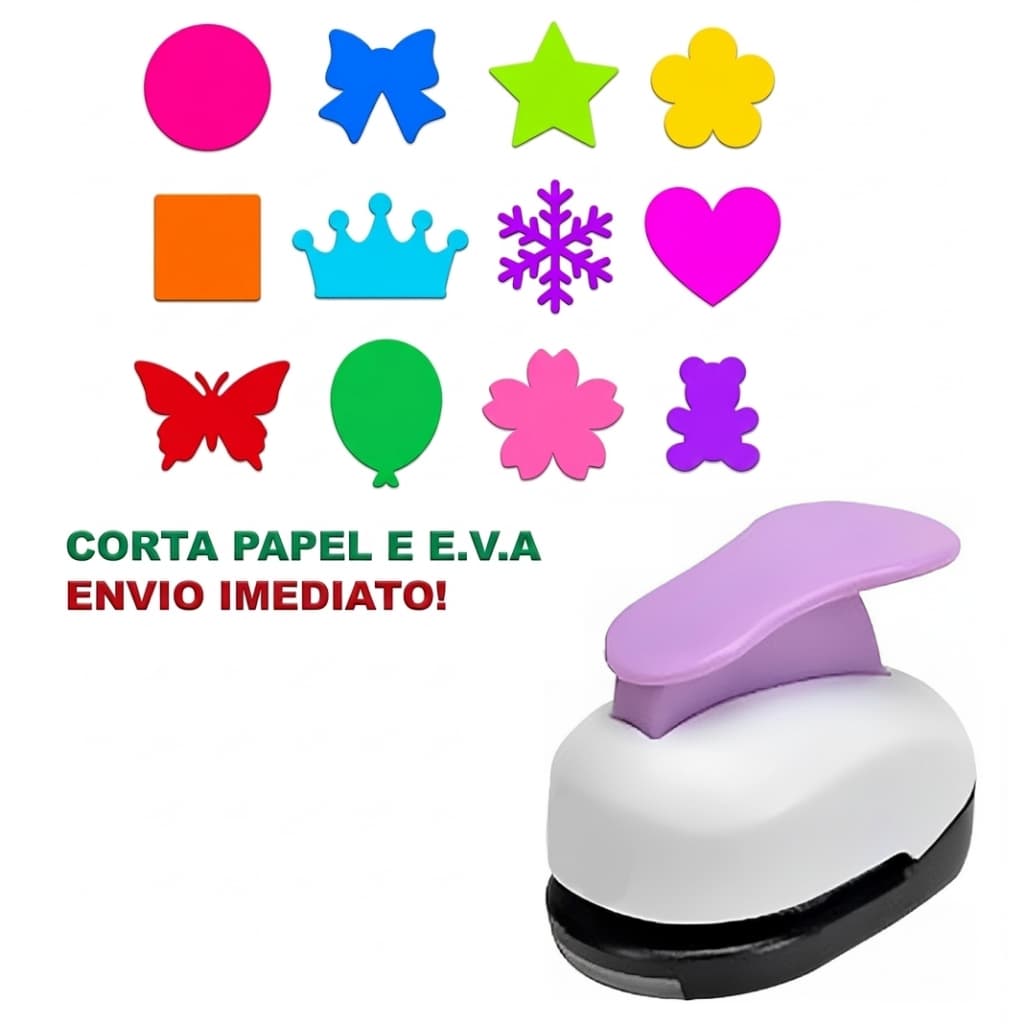 Kit 12 Cortador Perfurador De Eva E Papel Scrapbook -16mm