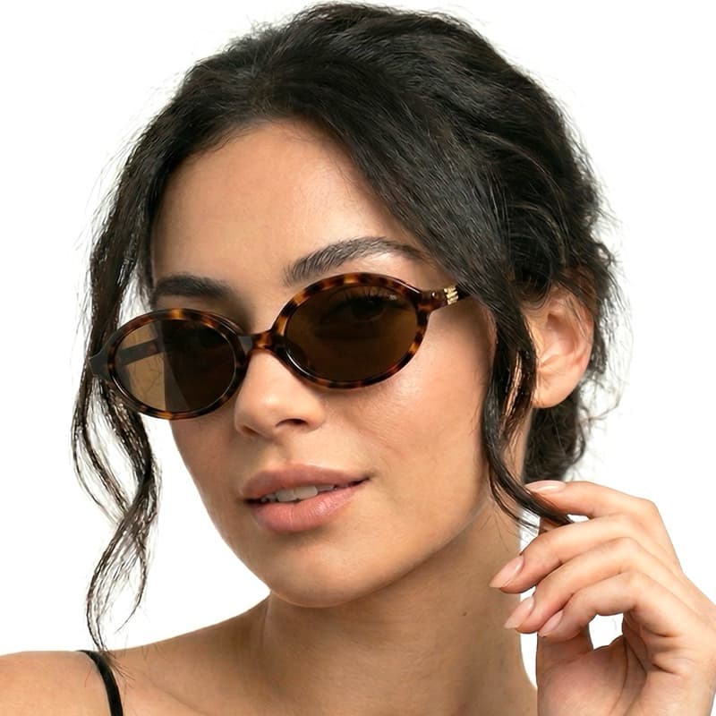 Óculos de Sol Com Proteção UV400 Oval Retrô Vintage Estilo Praia Festa Moda Blogueira Feminino Masculino
