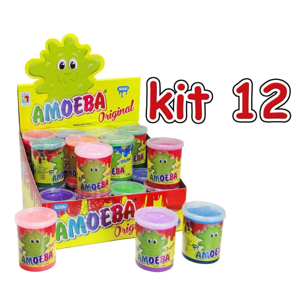 Kit 12 Amoeba Massinha Geléia De Brincar Original Brincar