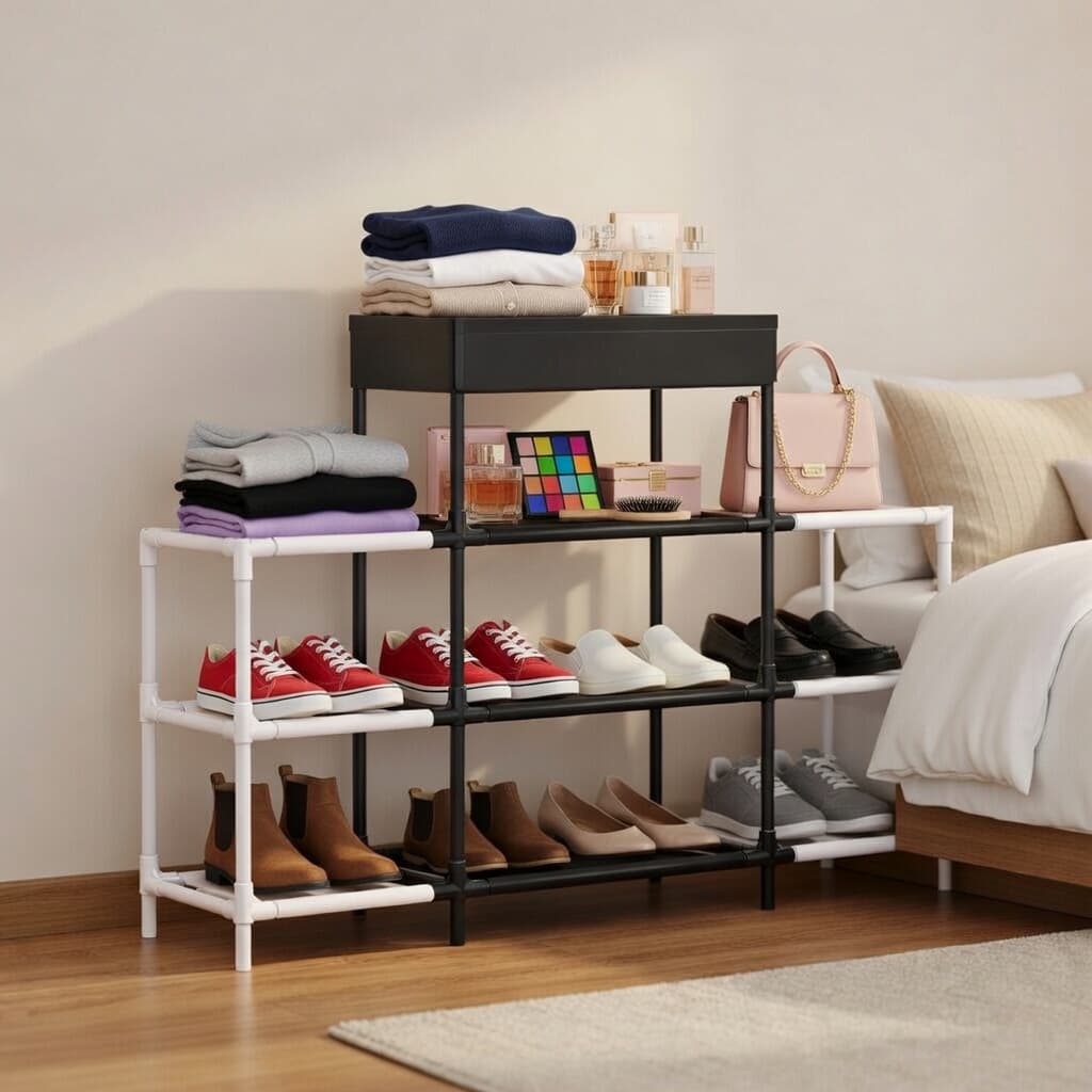 Estante Multiuso Moderna 4 Andares Sala Quarto Escritório Banheiro Otimize Espaço Elegânciaia!