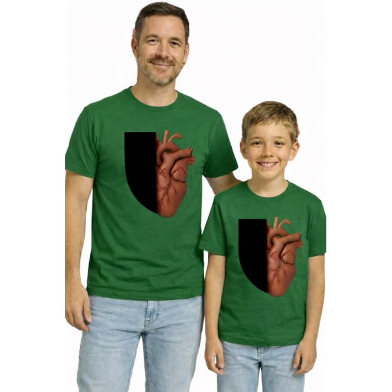 kit 2 Camisetas Personalizada Pai e Filho Escudo | Camisa Família Estampada | Camiseta Algodão Masculina e Infantili