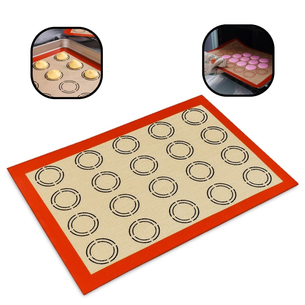 Tapete de Silícone Para Confeitaria Culinário Antiaderrente Forno 40x30cm