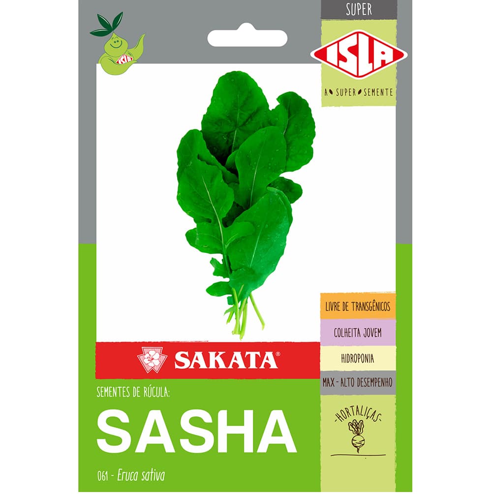 10 sementes Rucula Folha Larga Sasha