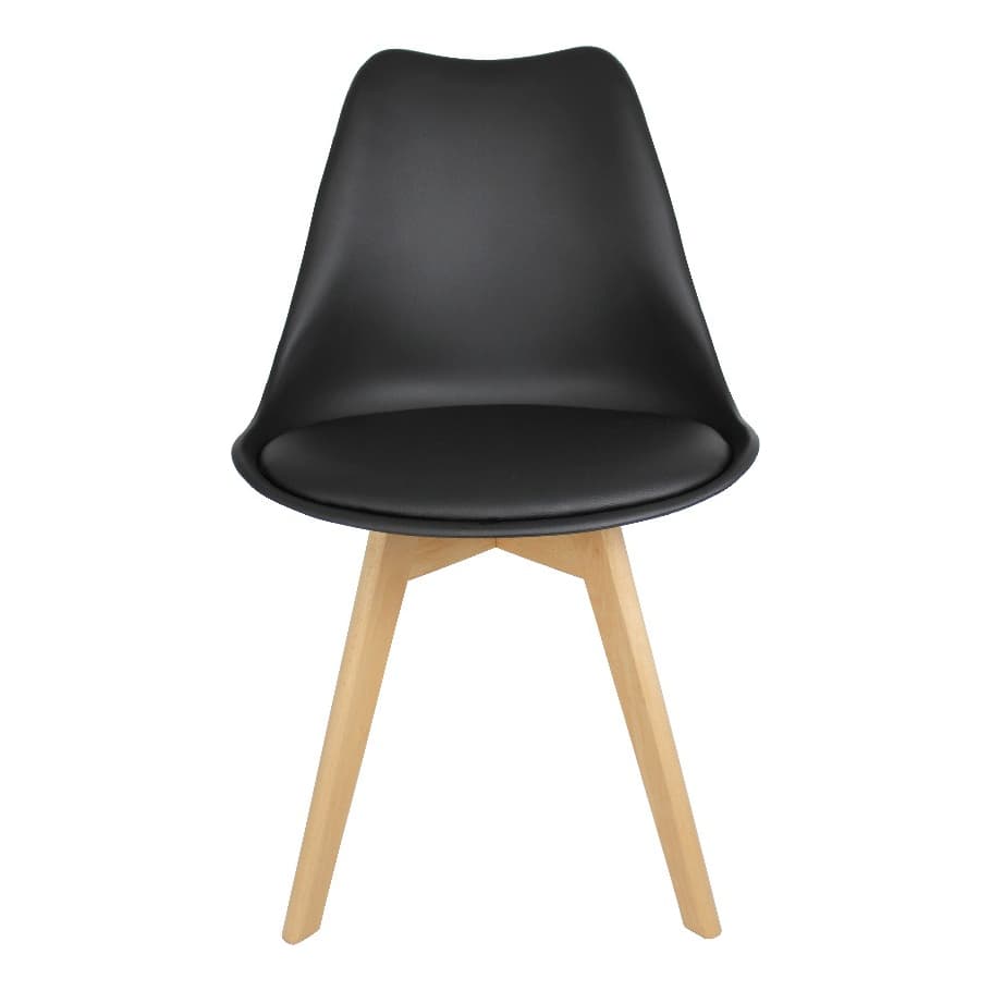 Cadeiras Jantar Mesa Cozinha Tipo Leda Design Wood Cor da estrutura da cadeira Preto