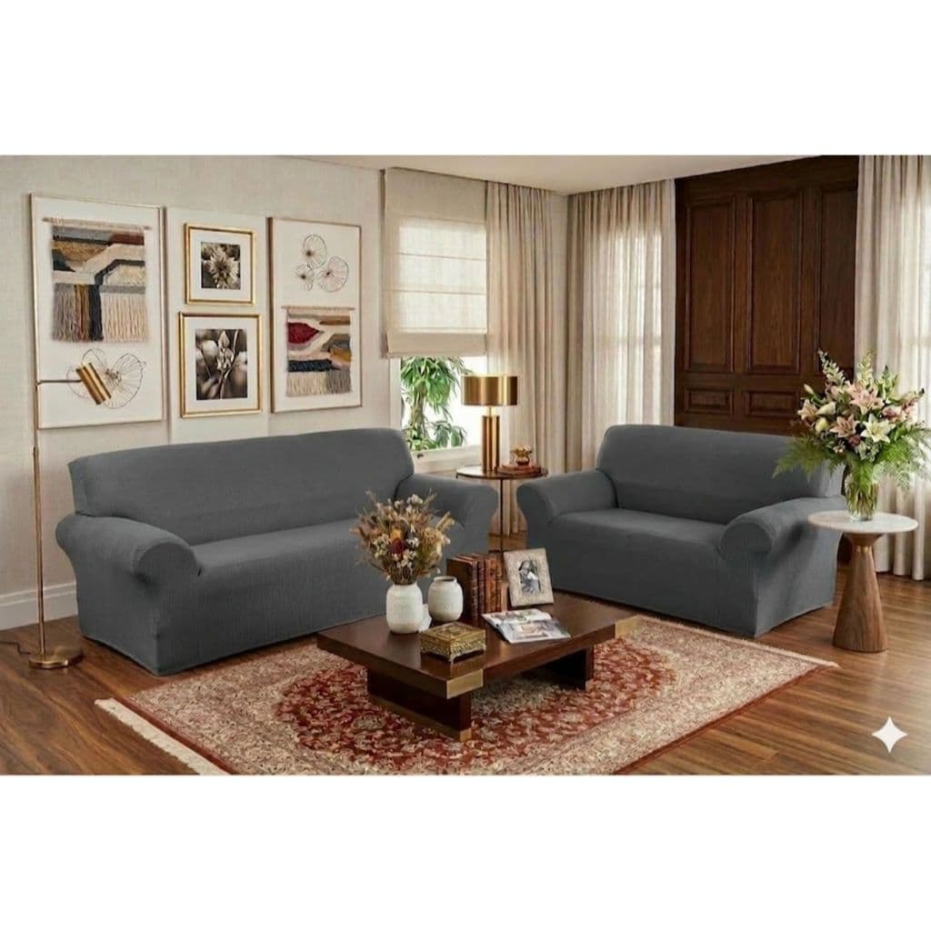 capa de sofa protetora 2 e 3 lugares lisa em malha gel