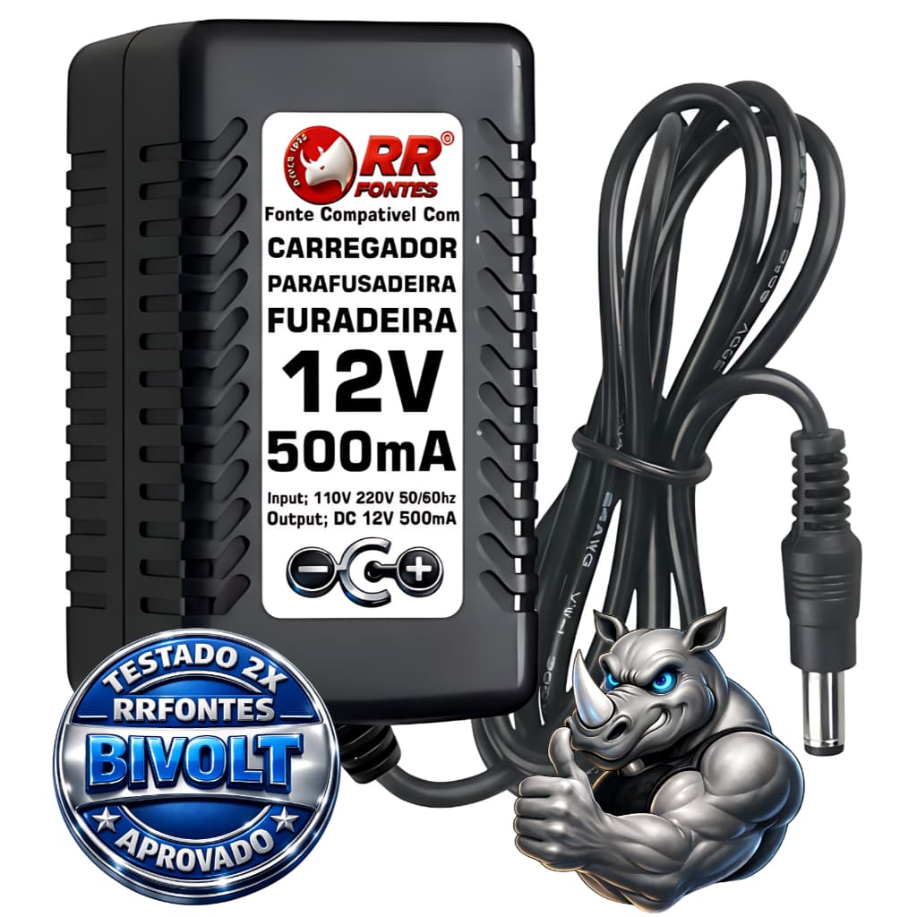 Carregador Fonte DC 12V Para Parafusadeira Black e Decker Ld12 e cd961
