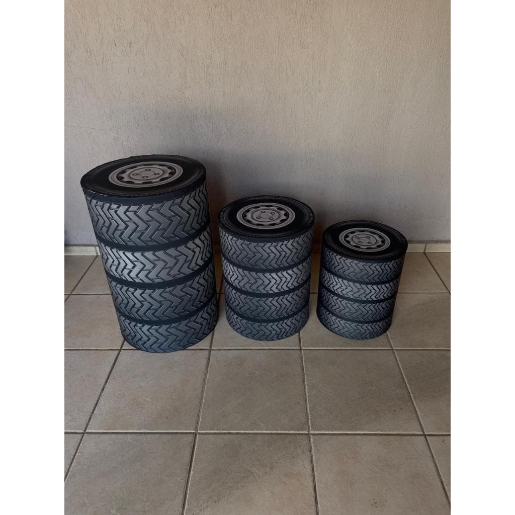 Kit de capas veste fácil para cilindros em malha sublimada efeito de pneus de caminhao carro