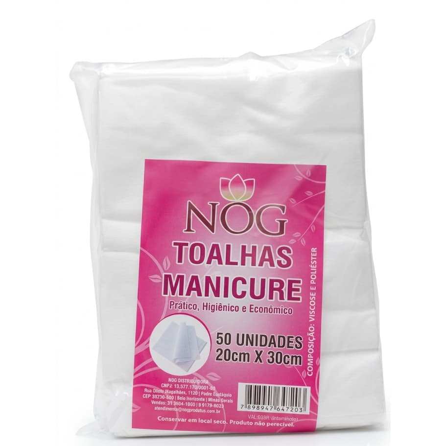 TOALHAS  DESCARTÁVEIS MANICURE HIGIÊNICA 50 UNID- NOG