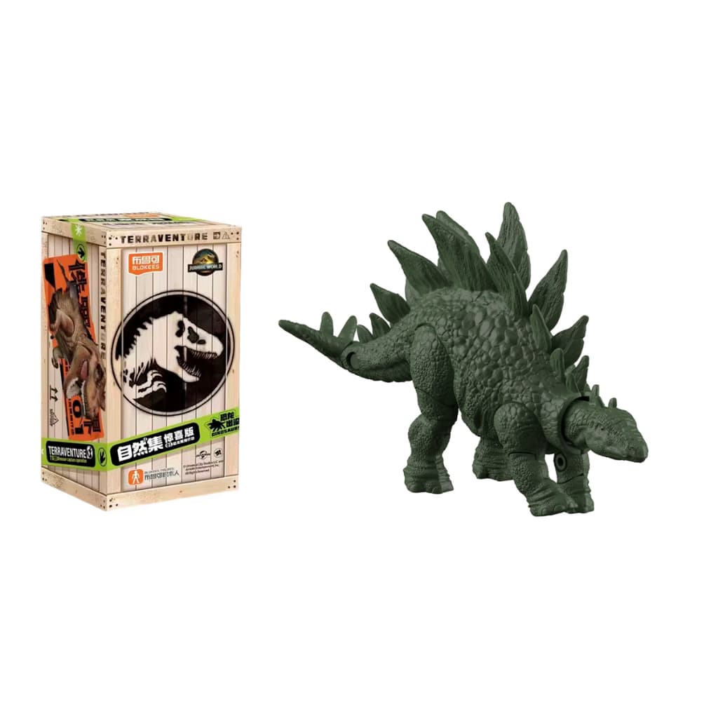 Boneco Jurassic World Blokee Dinossauro Estegossauro Blokees