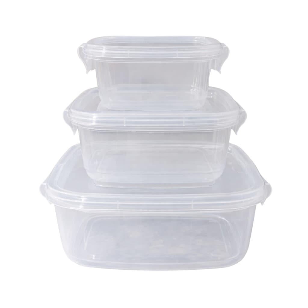 Pote Quadrado Multiuso com Tampa e Trava P M G | BPA Free | Empilháveis | Organizadores de Cozinha
