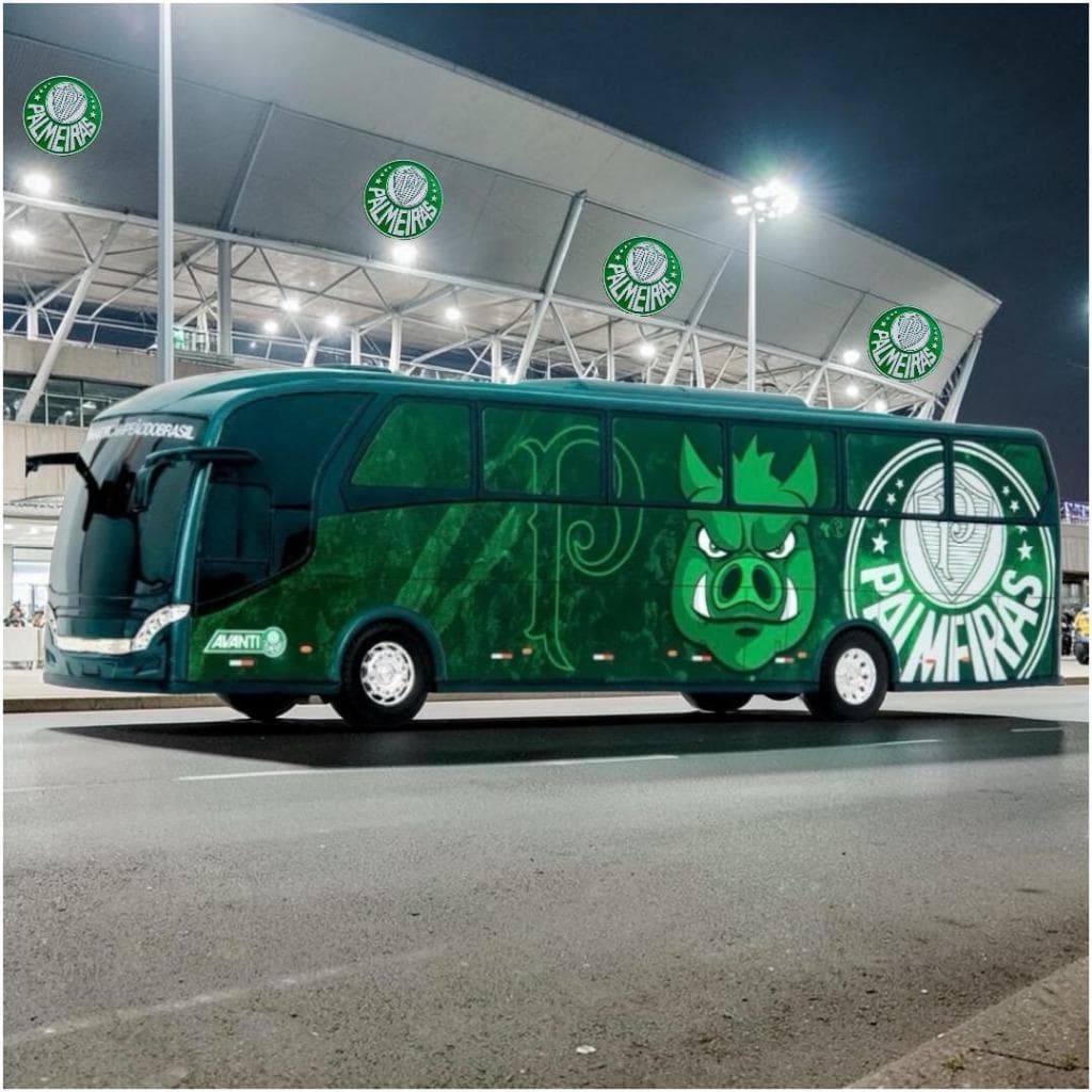 Ônibus Miniatura Palmeiras Verdão Usual Brinquedos 701 Carrinho Colecionável Infantil