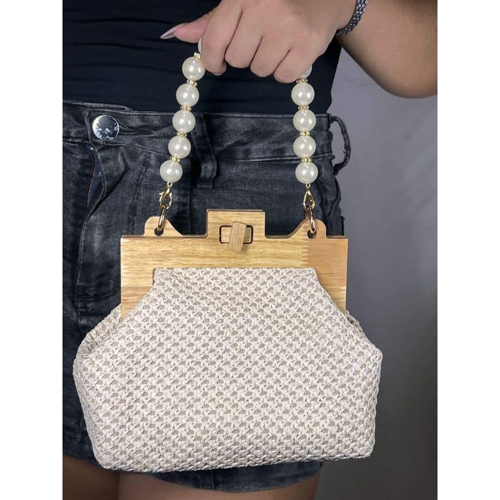 Bolsa De Praia Alça Menor de Pérola Transversal De Corrente