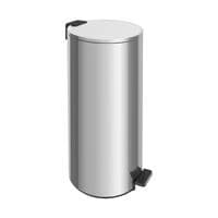 Lixeira Grande  com Pedal Tramontina em Aço Inox com Balde Interno 30 L