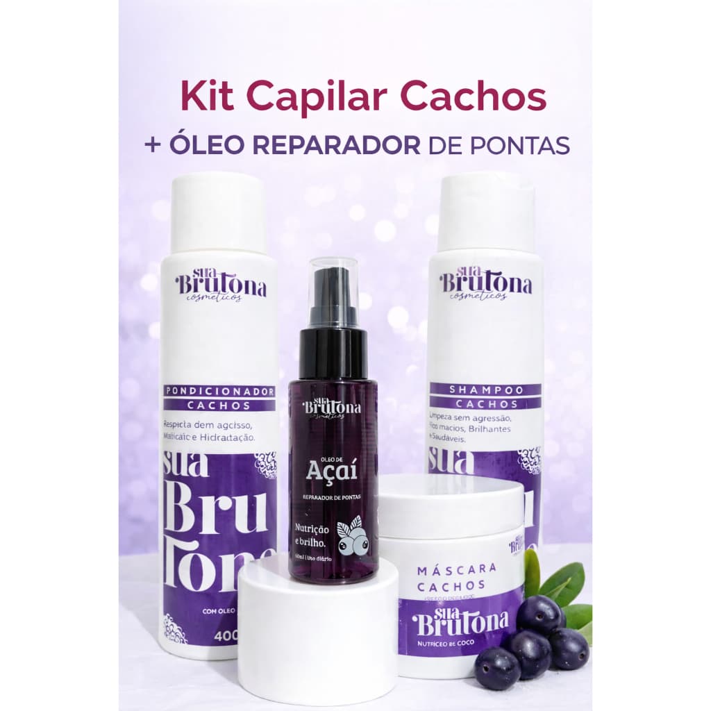Kit Tratamento Capilar cachos + Óleo reparador