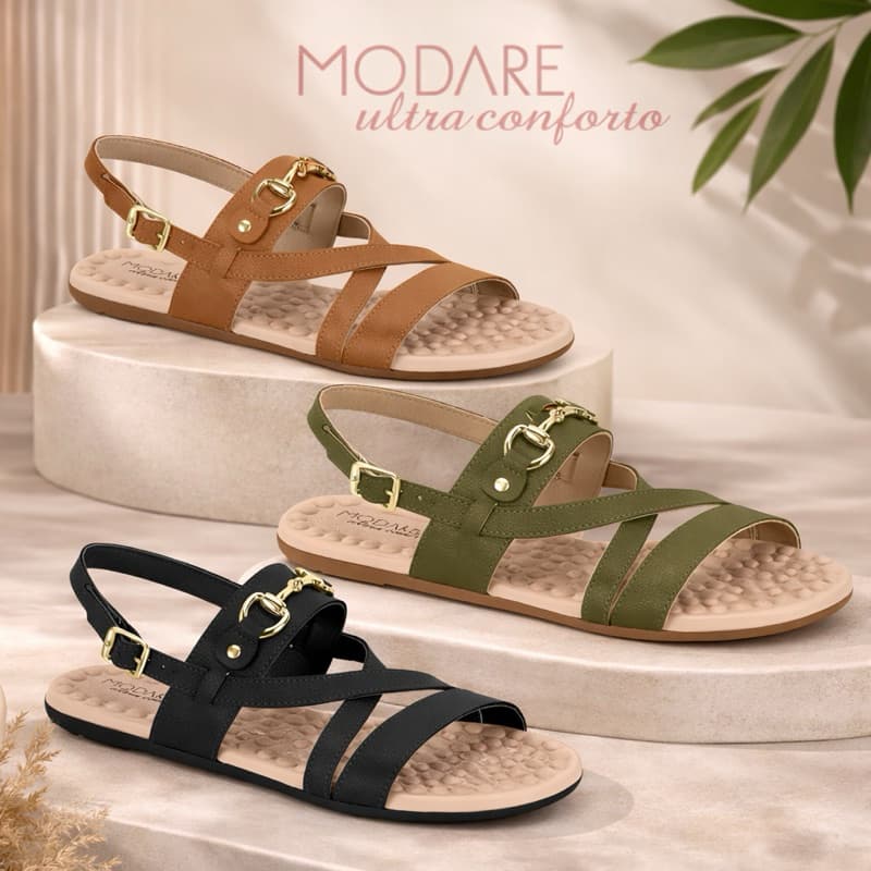 Sandália Rasteira Feminino Modare Ultra conforto ortopédico 7163.132
