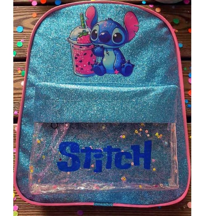 MOCHILA STITCH GRANDE IDEAL PARA PASSEIO CREECHE LINDA OTIMA PRA SUA FILHA