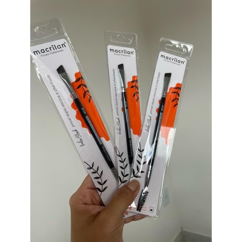 pincel para sobrancelhas, sobrancelhas definidas, pincel macrilam