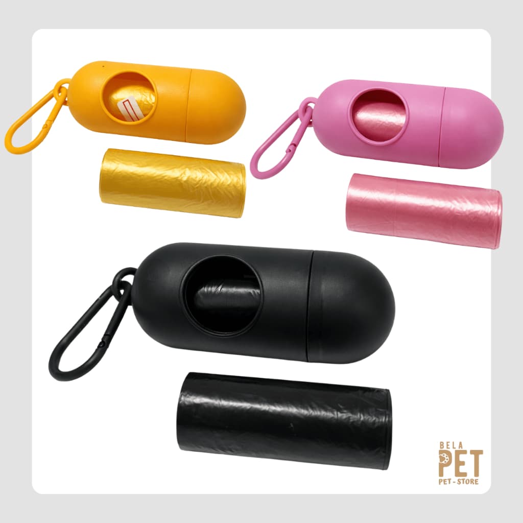 Kit Cata Caca para Cachorro com Porta Saquinhos e Mosquetão – Higiênico e Prático para Passeios