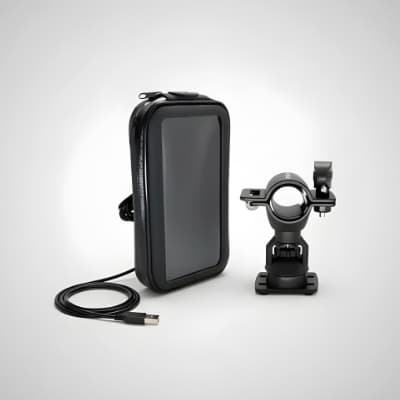 Suporte de celular para moto à prova d`água com Entrada Usb LE-050