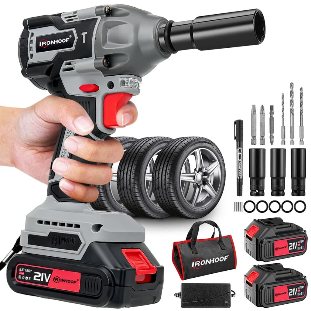 520N Chave De Impacto a Bateria e Parafusadeira Brushless Eletrica Bivolt