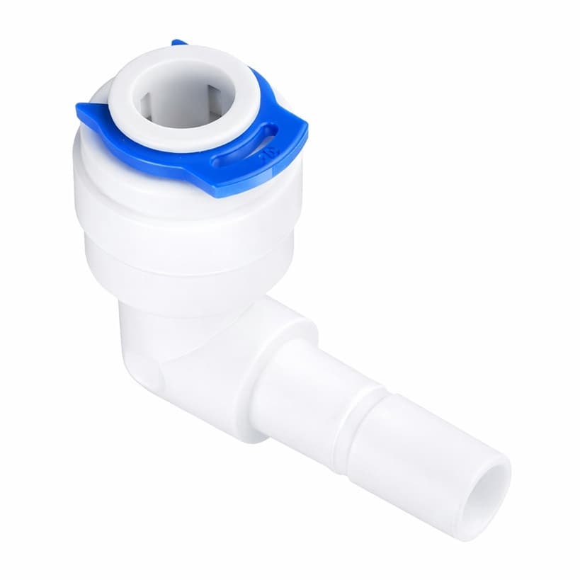 Conector Cotovelo com Extensão Engate Rápido 3/8 x 3/8 Para Mangueira Filtro Água