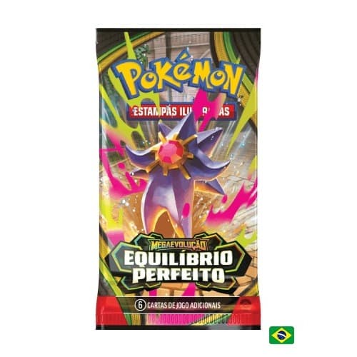 Card Pokémon Booster ME02 Fogo Fantasmagórico 1 Booster c/6 cartas