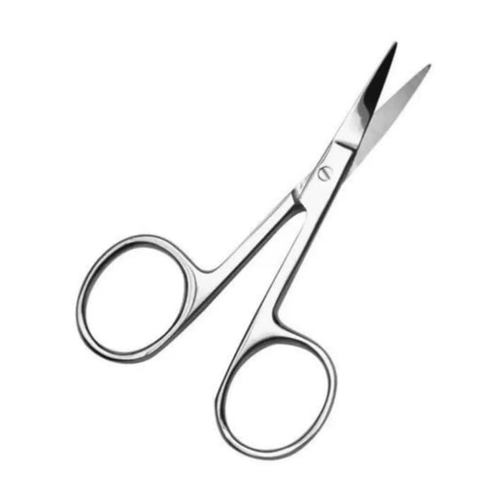 Tesoura Tesourinha Cortar Unha Sobrancelha Cílios Cortador p/ Unhas Toda de Metal