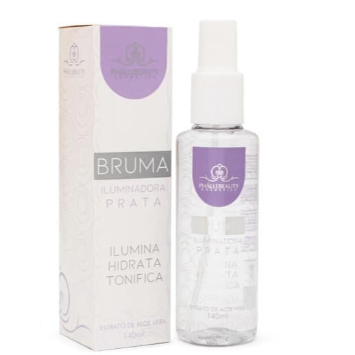 Bruma Iluminadora Prata 140ml Phállebeauty | Glow Radiante Fixador de Maquiagem Hidratante