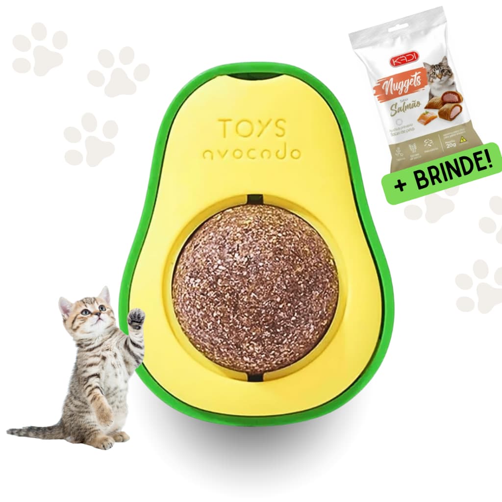 Abacate De Brinquedo Para Gatos Com Catnip Erva Gato Natural