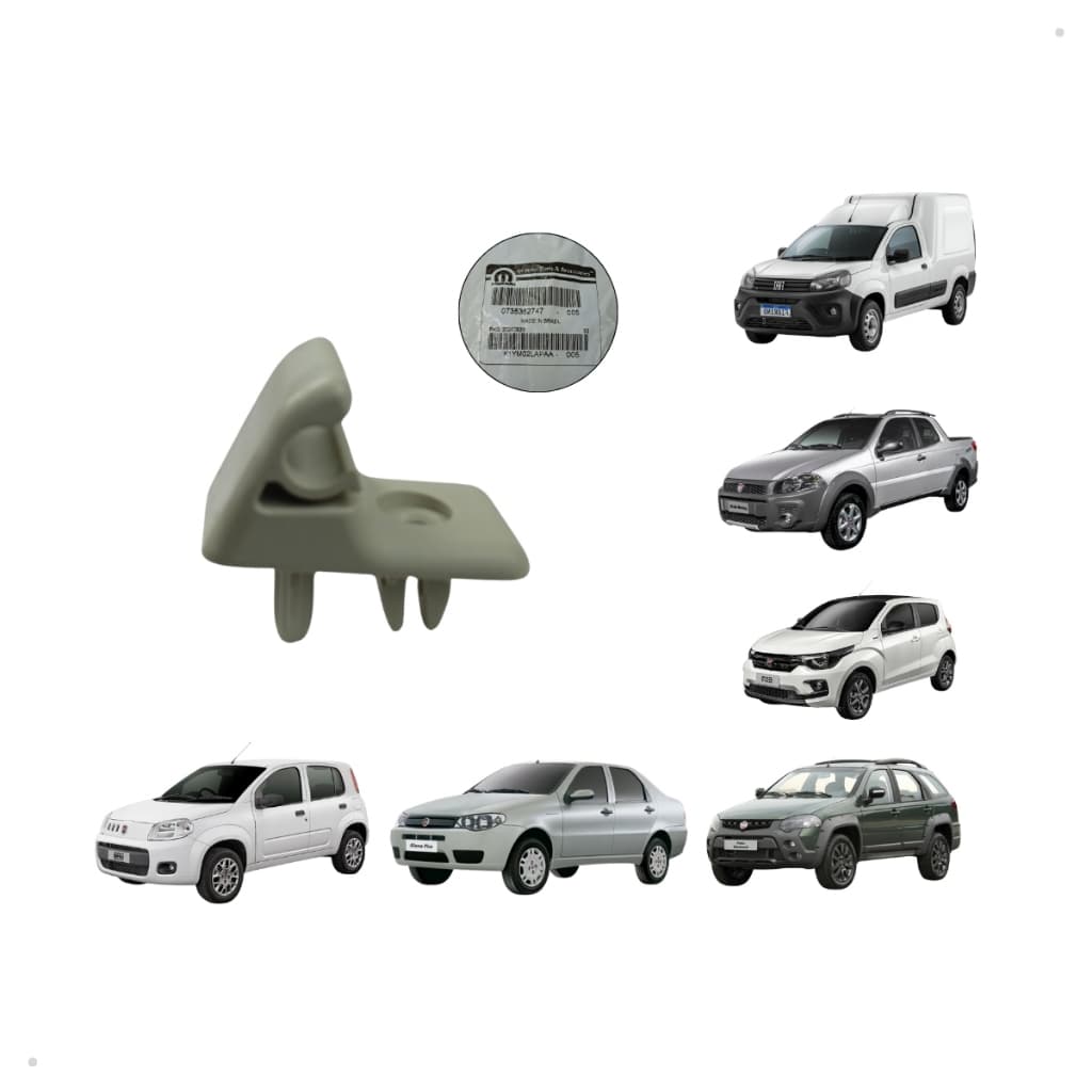 Suporte do Quebra Sol Fiat Original Esquerdo/Direito Mobi Uno Palio Siena Strada Fiorino 735362747 713812631