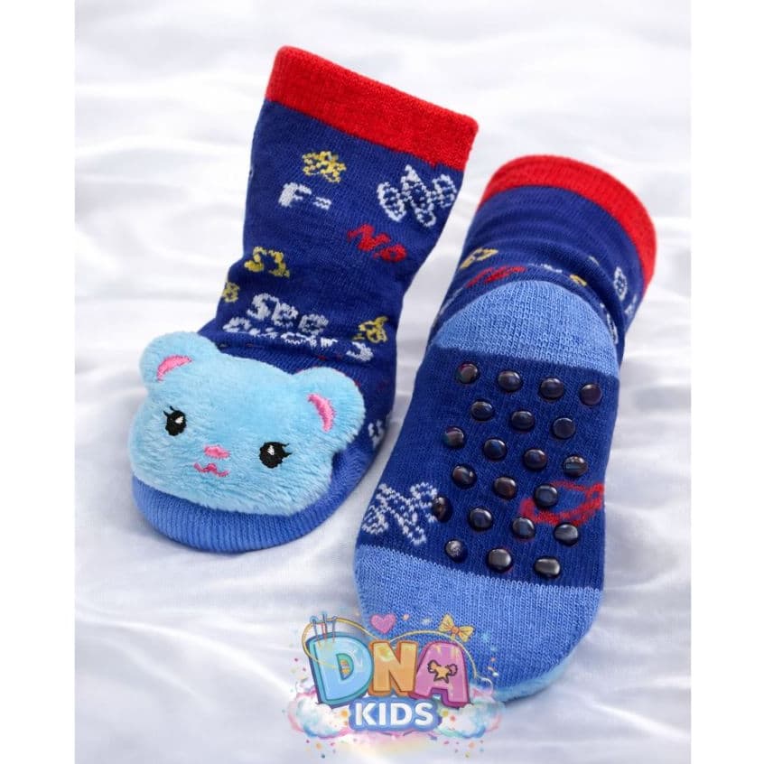 Kit Com 1 ou 2 Pares Meia Bebê Pelúcia com Sino Antiderrapante
