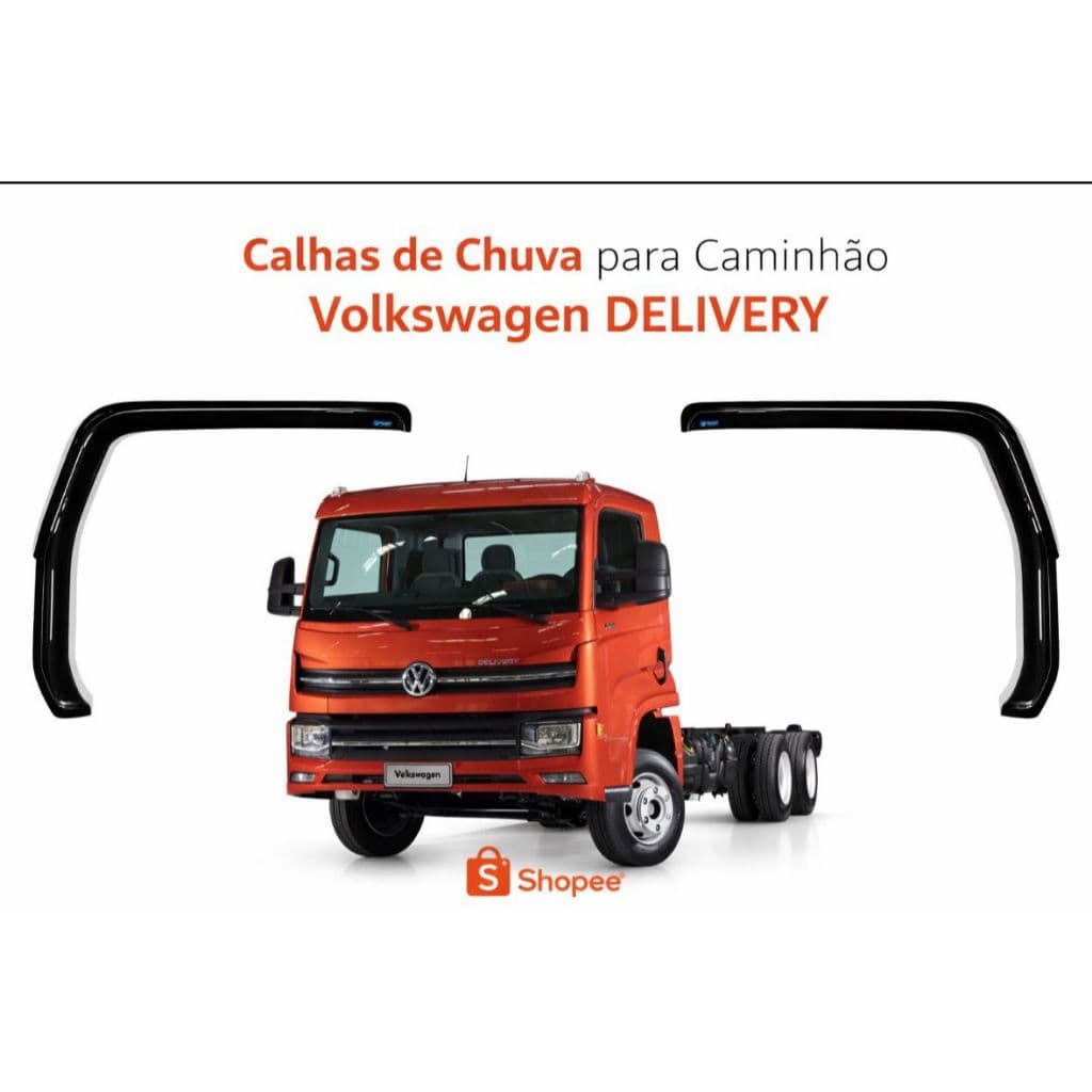 Calha de Chuva caminhão VW Delivery Novo 2018 em Diante – Preto | Protection Calhas