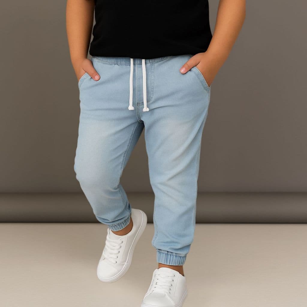 Calça Jeans Jogger Infantil Lycra Menino  2 Ao 16