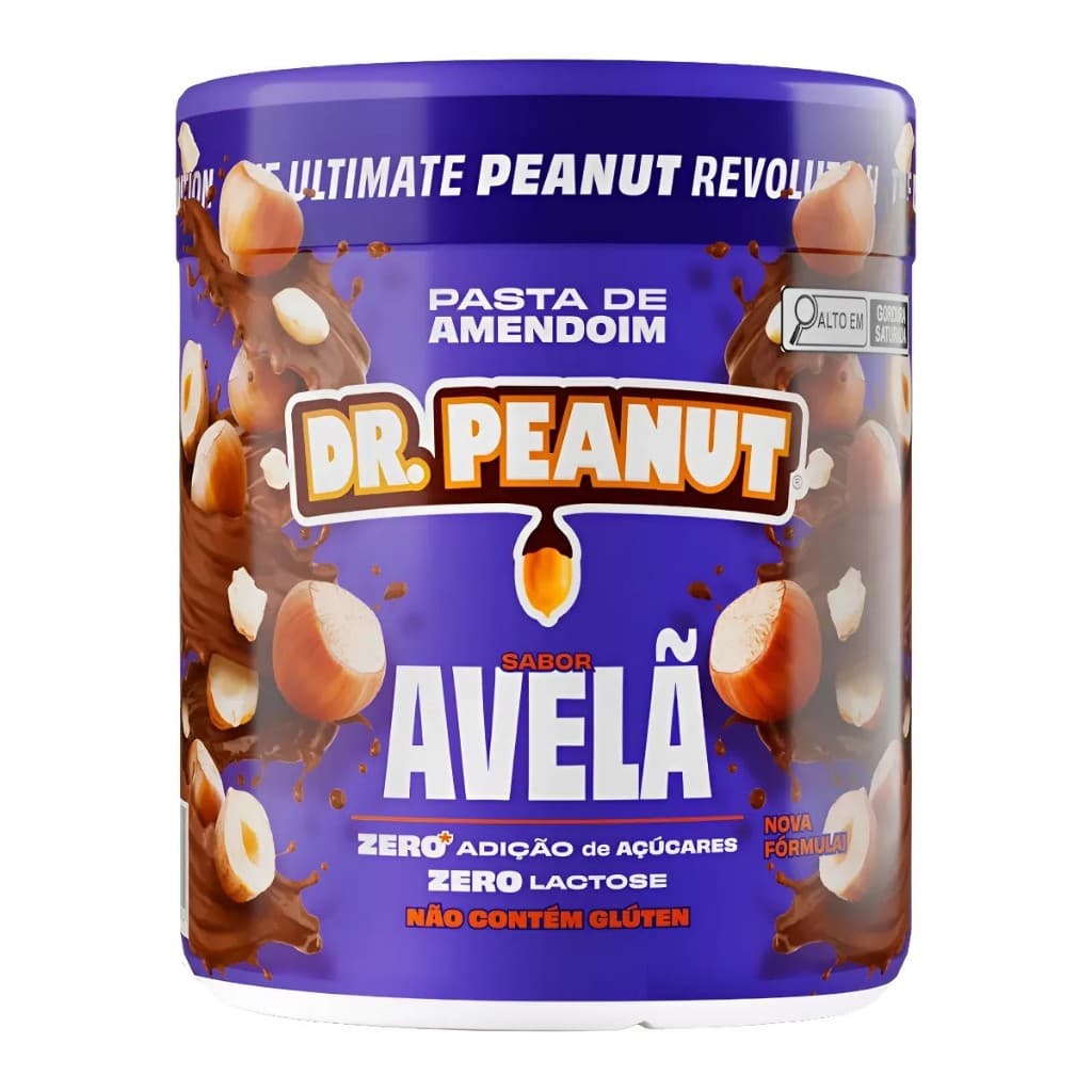 Pasta De Amendoim Avelã Dr. Peanut 400g sabor Avelã CARAMELO BUENISSIMO COOKIES BOMBOM LEITE EM PÓ