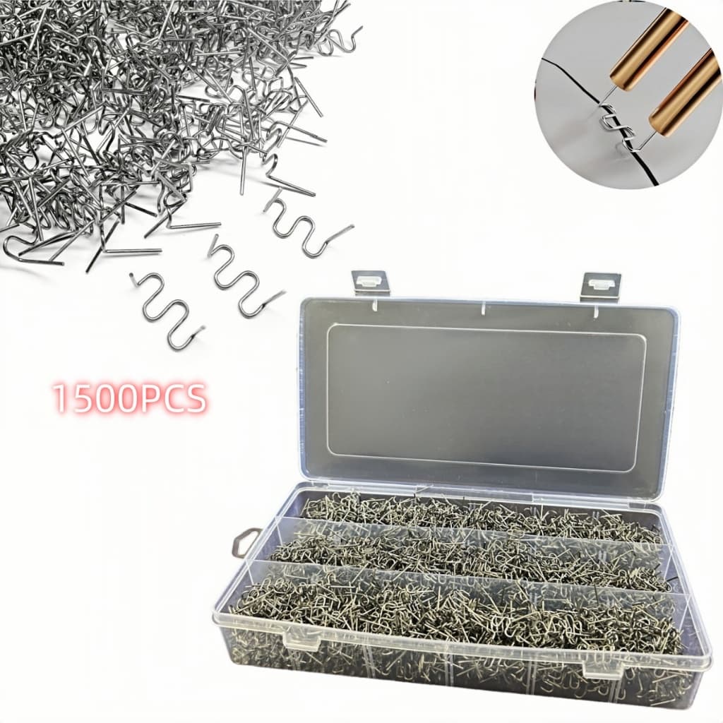 grampos para solda para-choque plásticos 1500 peças Preto