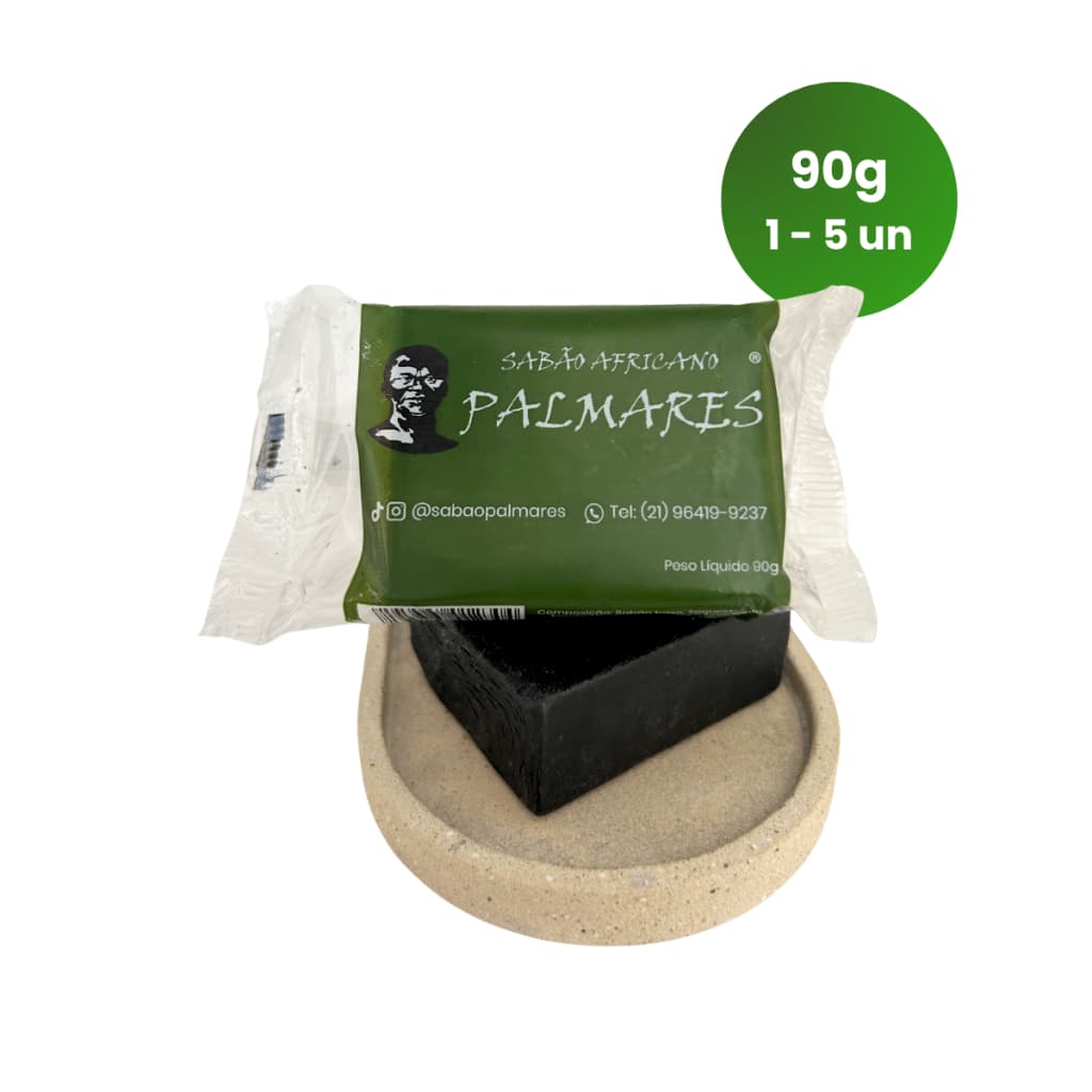Sabão Palmares 90g de 1 a 5 un - Sabão da Costa Africano Legítimo - Limpeza Espiritual
