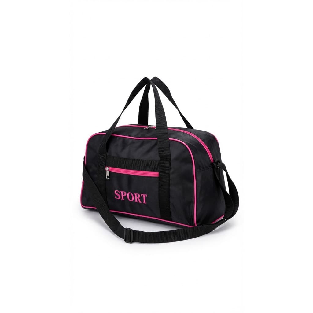 Bolsa Raquete Sport P Multifuncional Leve, Espaçosa e Resistente para Academia/Viagens/Passeios Preto com Rosa